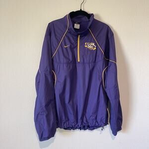 LSU Tigers Jacket Mens Small NCAA Football Nike Storm-Fit Windbreaker